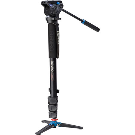 Benro A48FD Aluminum Monopod with 3-Leg Base & S4 Video Head