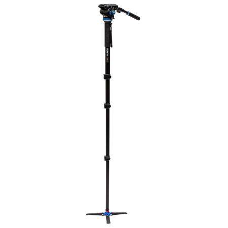 Benro A48FD Classic Aluminum Video Monopod with 3-Leg Base and S6 PRO Flat Base Fluid Video Head