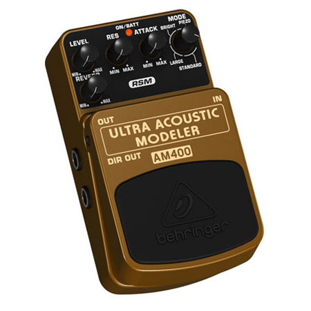 Behringer AM400 Ultimate Electric-to-Acoustic Guitar Modeling Effects Pedal
