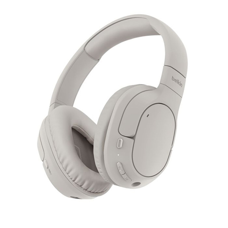Belkin SoundForm Surround Wireless Closed-Back Over-Ear Headphones, Sand