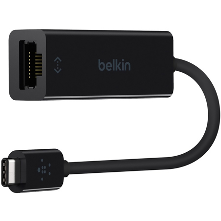 Belkin USB-C to Gigabit Ethernet Adapter, Black