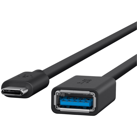 Belkin USB-C Male to USB-A 3.0 Female Adapter, Black