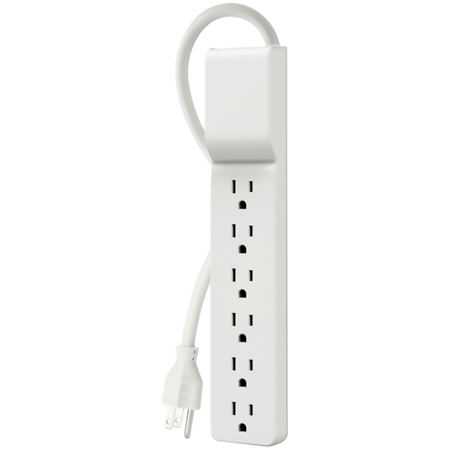 Belkin 6-Outlet Home/Office Surge Protector with 6' Power Cord, White
