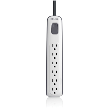 Belkin 6-Outlet Essential Surge Protector with 4' Power Cord, Black