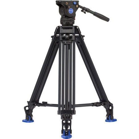 Benro BV6 PRO 3-Section Al Video Tripod with BV6 Video Head & Mid-Level Spreader