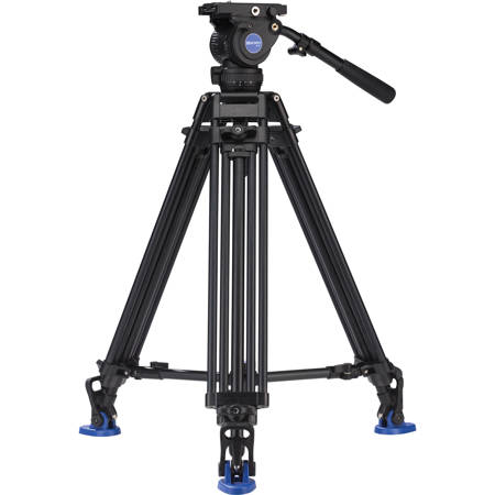 Benro BV8 3-Section Al Twin Leg Video Tripod w/Video Head & ML08 Spreader