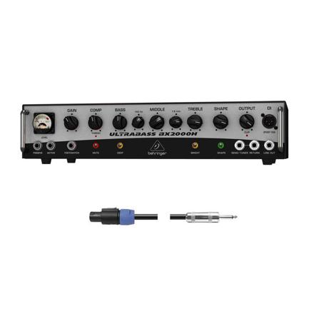 Behringer ULTRABASS BX2000H 2000 Watt Bass Amplifier With 3' Speaker Cable