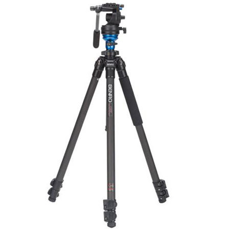 Benro C1573FS2 Carbon Fiber Tripod with Video Head & CF Flip Lock Legs