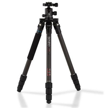 Benro C2182TB1 4-section Carbon Fiber Flat Traveller II Tripod with Ballhead