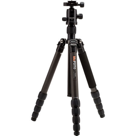 MeFOTO GlobeTrotter 5-Section Carbon Fiber Tripod with Q2 Ball Head, Black
