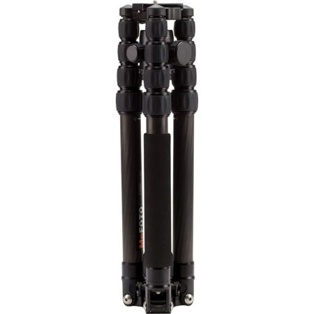 MeFOTO GlobeTrotter Carbon Fiber Tripod Kit, 5 Sections, 64.17" Max Height, 26.45 lbs Load Capacity, Includes Double Action Ball Head, Induro PU-50 Slide-In Quick Release Plate, Carry Case with Strap, Black