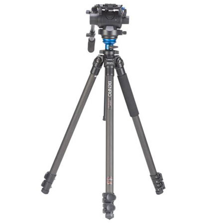 Benro C2573FS6 Carbon Fiber Tripod with Video Head & CF Flip Lock Legs