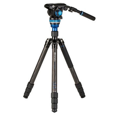 Benro C3883 4-Section Travel Angel Aero-Video Carbon Fiber Tripod with S6PRO Video Head