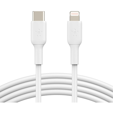 Belkin BoostCharge 3.3' USB-C to Lightning Cable, White