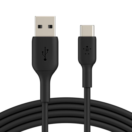 Belkin BoostCharge 6.6' 15W USB-C to USB-A Cable, Black Belkin BoostCharge 6.6' 15W USB-C to USB-A Cable, Black