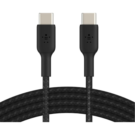 Belkin BoostCharge Braided 3.3' 60W USB-C to USB-C Cable, Black