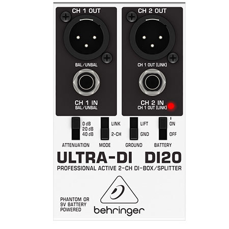 Behringer Ultra-DI DI20 Professional Active 2-Channel DI-Box