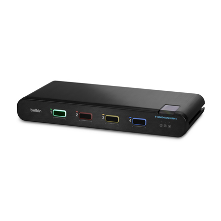 Belkin Universal 2nd Gen 4-Port 4K Single Head Secure KVM Switch without CAC, TAA Compliant
