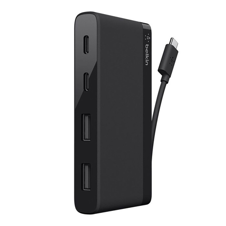 Belkin 4-Port USB-C 3.2 Gen 1 Mini Hub, Black