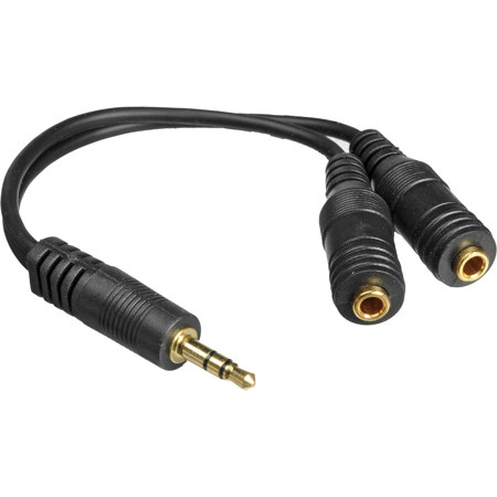 Belkin 3.5mm TRS Male to Dual TRS Female Splitter for Speaker & Headphones,Black