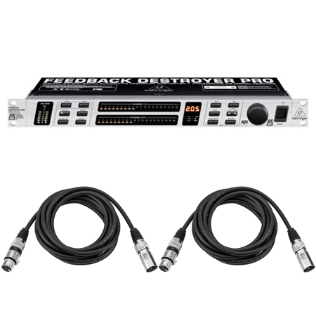 Behringer FBQ2496 Feedback Destroyer/Parametric Equalizer, w/2x 10' XLR Cable