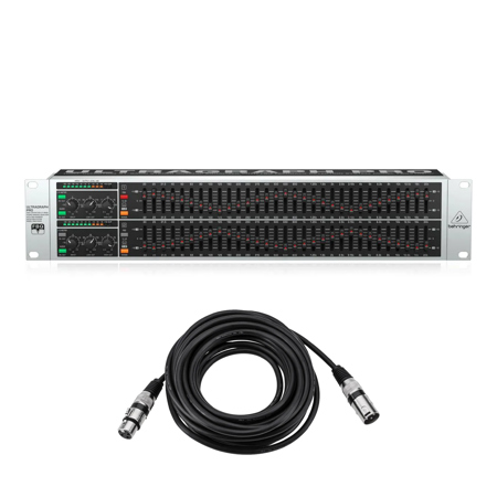 Behringer FBQ3102HD Graphic Equalizer with XLR Connector Cable