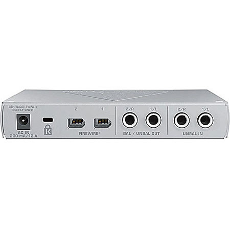 Behringer F-CONTROL AUDIO FCA202 Audiophile 2 In/Out FireWire Audio Interface
