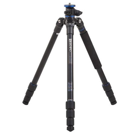 Benro Go Plus FGP18A 4-Section Aluminum Travel Tripod with Integrated Monopod, 60.6" Maximum Height