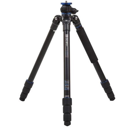 Benro Go Plus FGP28A 4-Section Aluminum Travel Tripod with Integrated Monopod, 65.2" Maximum Height