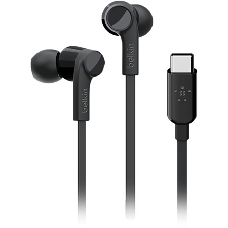 Belkin SoundForm Wired Earbuds with USB-C Connector, Black