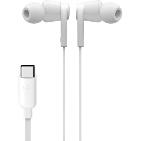 Belkin SoundForm Wired Earbuds with USB-C Connector, White