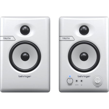 Behringer TRUTH Audiophile 3.5" Bluetooth Studio Monitor with Advanced Waveguide Technology, Pair, White