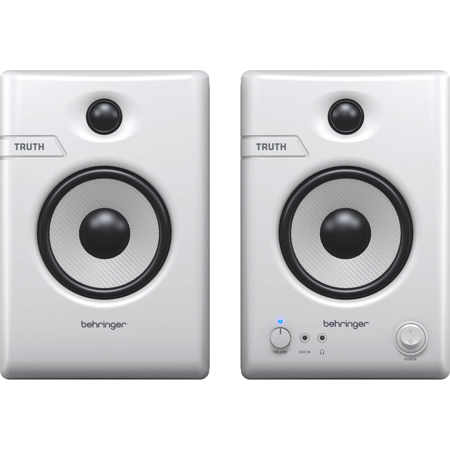Behringer TRUTH Audiophile 4.5" Bluetooth Studio Monitor with Advanced Waveguide Technology, Pair, White
