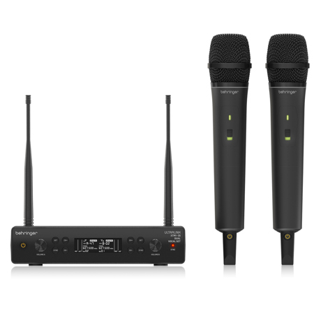 Behringer XTM1-35 UHF Wireless System with 2 Handheld Microphones and Dual-Channel Receiver