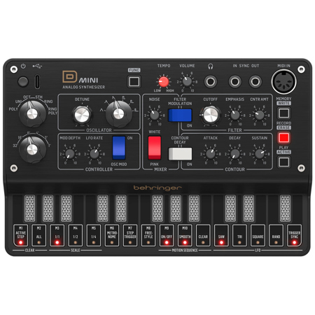 Behringer D MINI Portable Legendary Analog Synthesizer