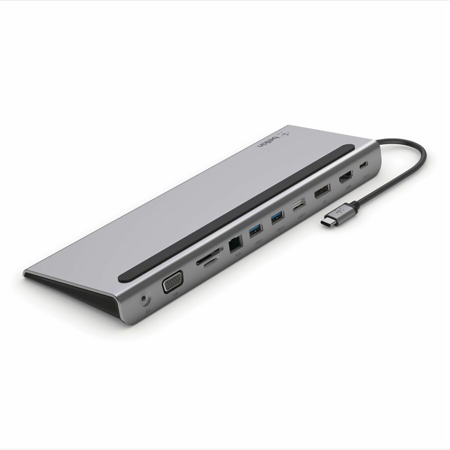 Belkin Connect 100W 11-in-1 USB-C Multi-Port Docking Station, Silver