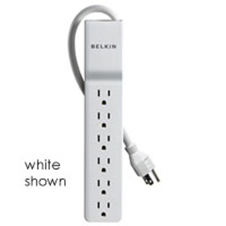 Belkin BE106000-04, 6 Outlet Home/Office Surge Protector with 4' Cord, Black
