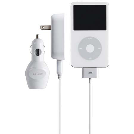 Belkin F8Z152 Home and Car Charging Kit for iPod