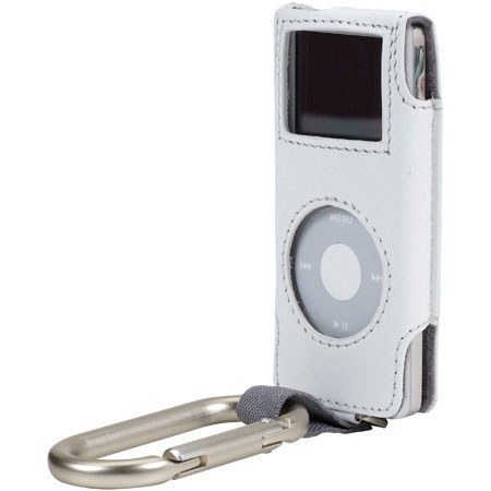 Belkin Leather Caribiner Case for the iPod Nano, Color: White #F8Z057WHT