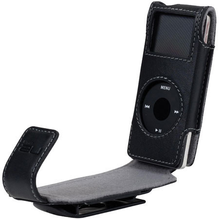 Belkin Leather Flip Case for the iPod Nano, Color: Black #F8Z059