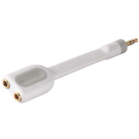 Belkin Speaker and Headphone Splitter Adapter, White