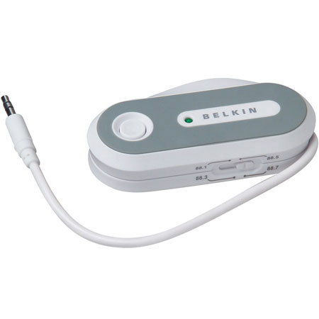 Belkin Tunecast Mobile Wireless FM Transmitter for iPod, PDA, MP3, CD, Cassette Player, White