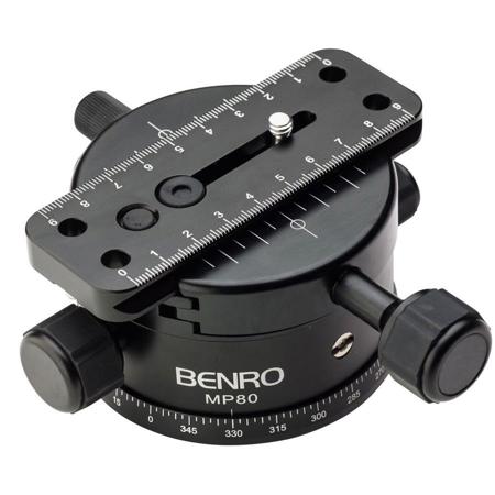 Benro MP80 Geared Macro Head 80mm Base with Arca Swiss Style Quick Release Plate
