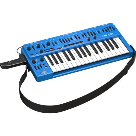 Behringer MS-101 Analog Synthesizer with Live Performance Kit, Blue