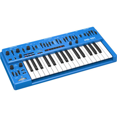 Behringer MS-101 Analog Synthesizer with Live Performance Kit, Blue