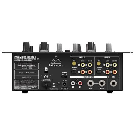 Behringer Pro Mixer NOX101 Premium 2-Channel DJ Mixer 0701-ABD86-US1