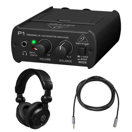 Behringer Powerplay P1 Personal In-Ear Monitor Amplifier, w/TAPH300 Headphones