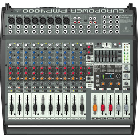 Behringer Europower PMP4000 1600-Watt 16-Channel Powered Mixer