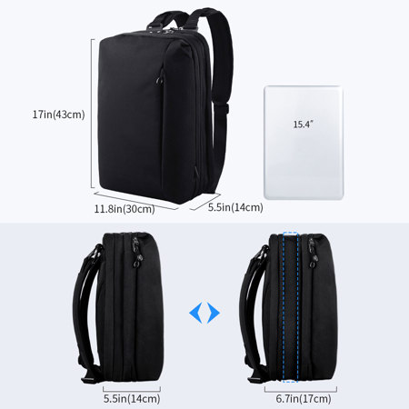business laptop backpack women 15.5 inch FOCDOD Work Bag May2026 Color:Black | 3A026F Is your child's backpack Large capacity main compartment