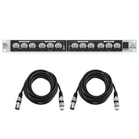 Behringer SONIC EXCITER SX3040 V2 2-Channel Ultimate Stereo Sound Enhancement Processor, Bundle with 2x 25' XLR Microphone Cable